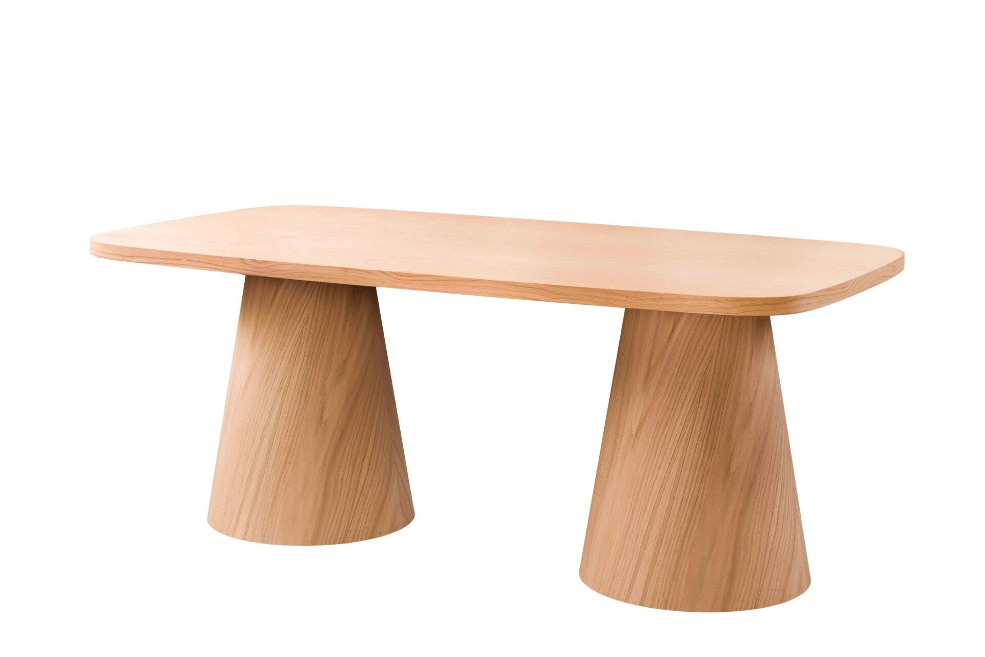 190 CM ÇİFT AYAKLI FIÇI MEŞE SABİT MASA 190X100X76