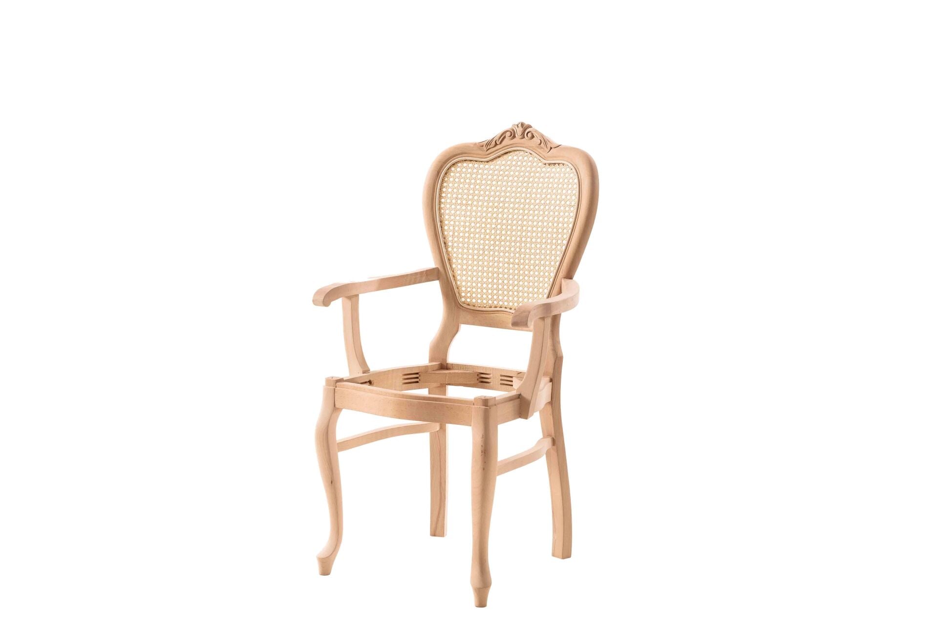 HASIRLI KLASIK OYM. KOLLU SANDALYE 60X47X98 CM