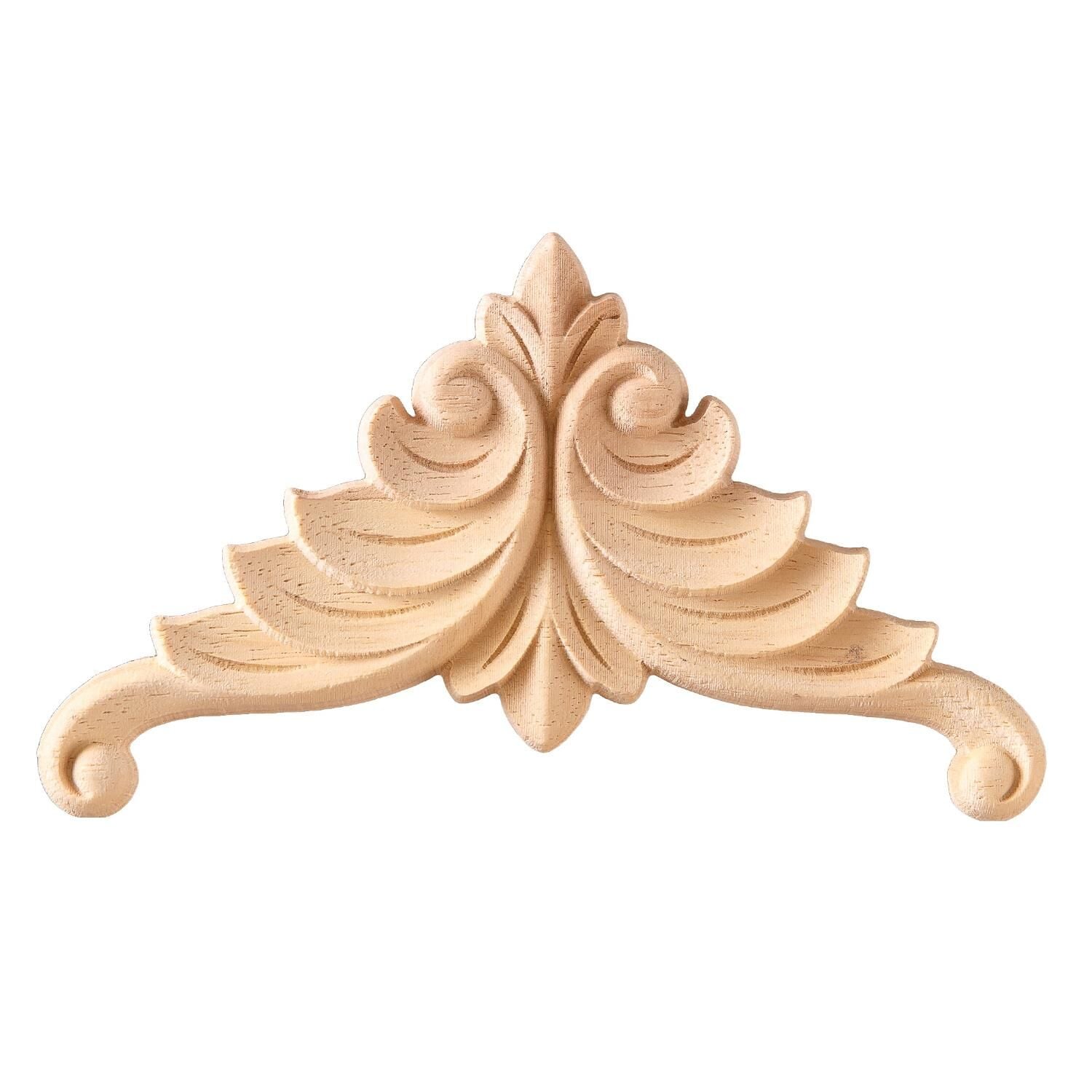 Köşe Aplik Dekoratif Aksesuar Boyanabilir İşlemeli Ahşap 15x15x1 cm OKA04