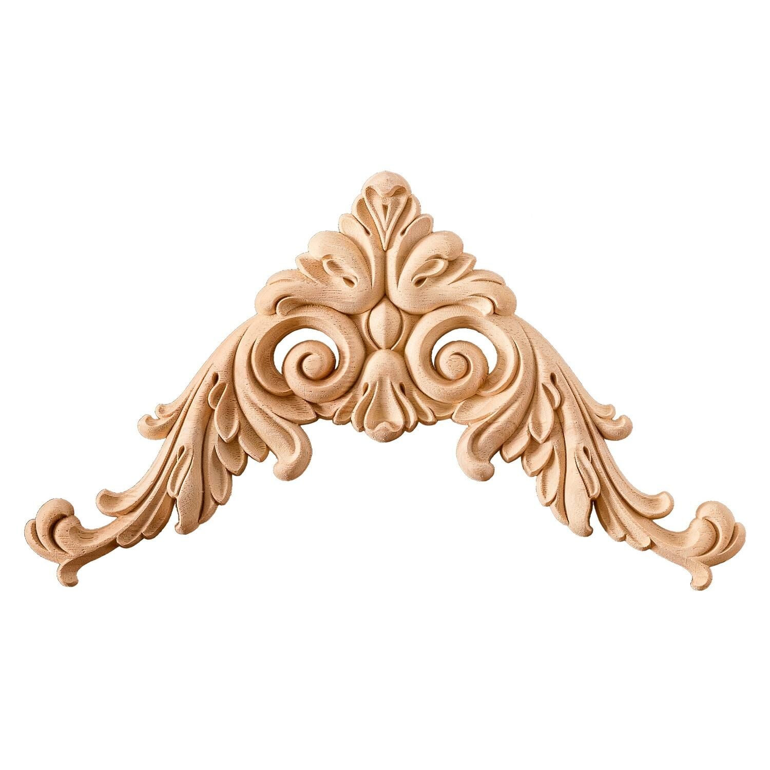 Köşe Aplik Dekoratif Aksesuar Boyanabilir İşlemeli Ahşap 18x18x1,4 cm OKA09