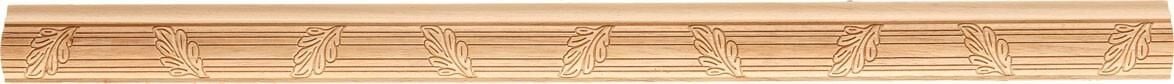 Ayous Ahşap Oyma İşlemeli Yaprak Desenli Çıta Boyanabilir Dekoratif Aksesuar 42x18 mm MAC38
