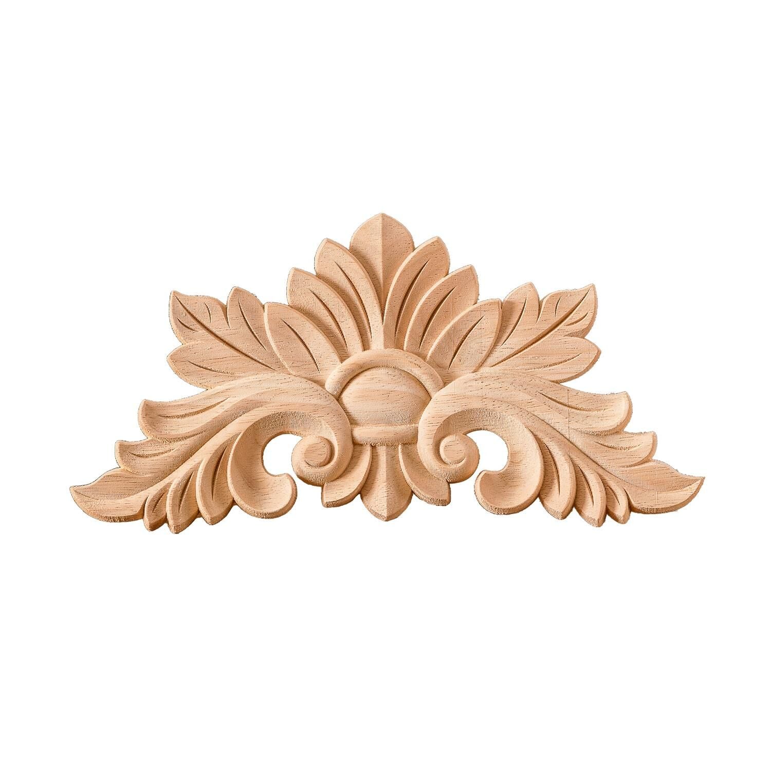Aplik Orta Göbek Boyanabilir Ahşap Desenli İşlemeli Dekoratif Aksesuar 29x15x1 cm OGM37