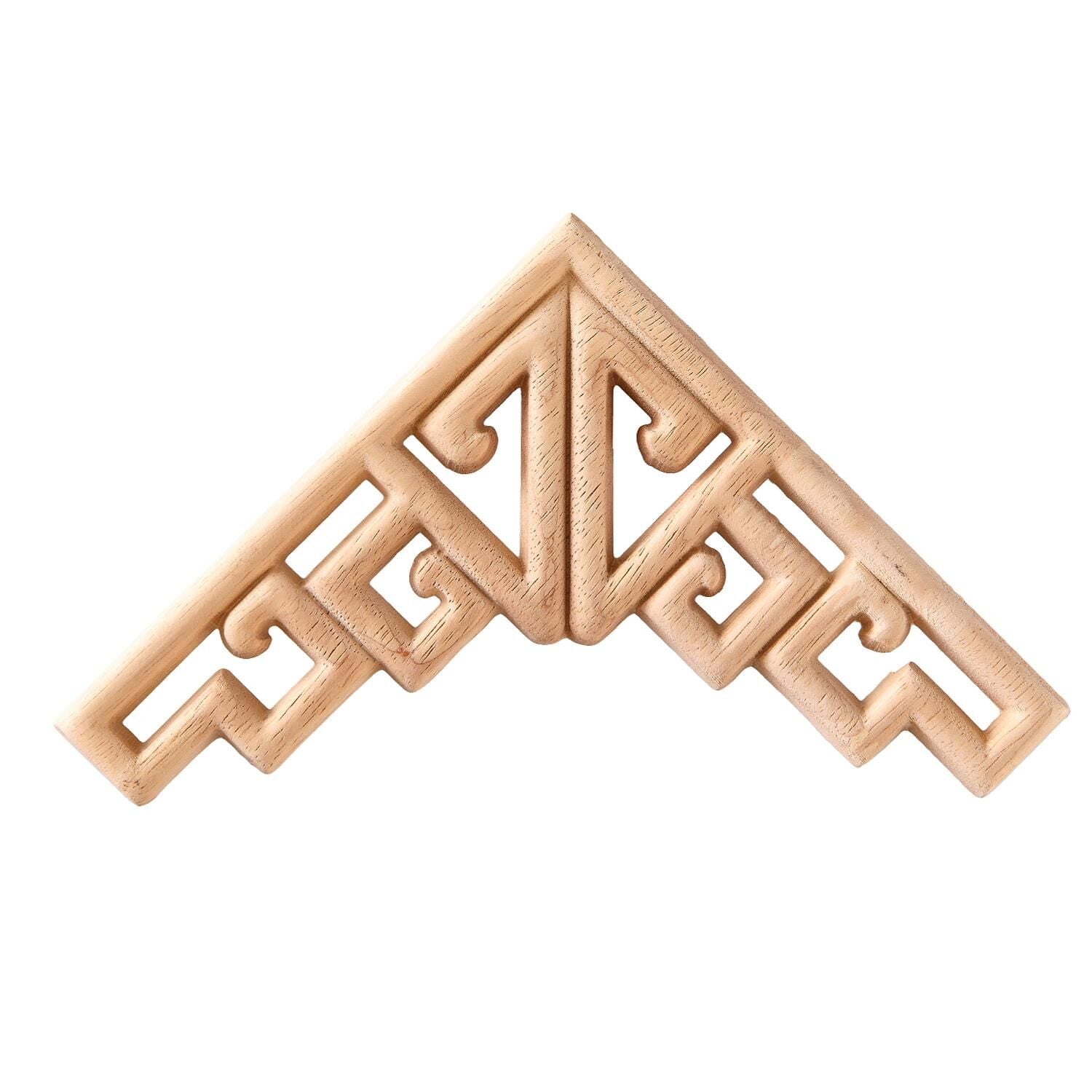 Köşe Aplik Dekoratif Aksesuar Boyanabilir İşlemeli Ahşap 12x12x0,8 cm OKA13
