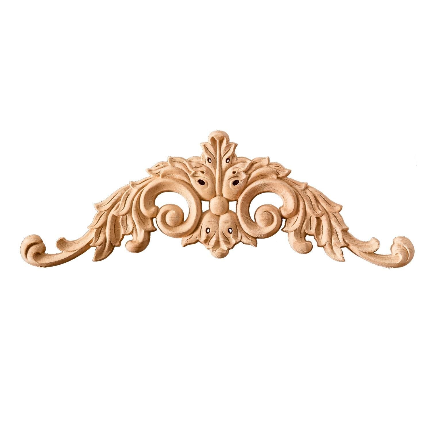 Taç Motif Aplik Oymalı Ahşap Boyanabilir Dekoratif Aksesuar 30x10x1,2 cm TAM03