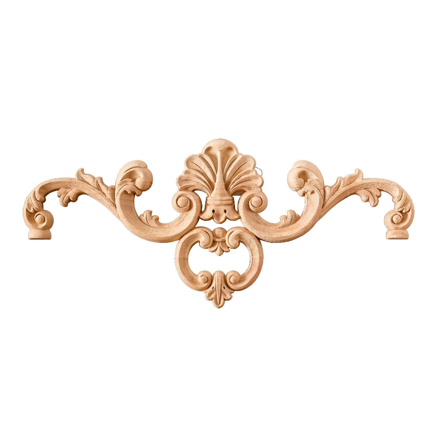 Taç Motif Aplik Oymalı Ahşap Boyanabilir Dekoratif Aksesuar 30x13x1,2 cm TAM32