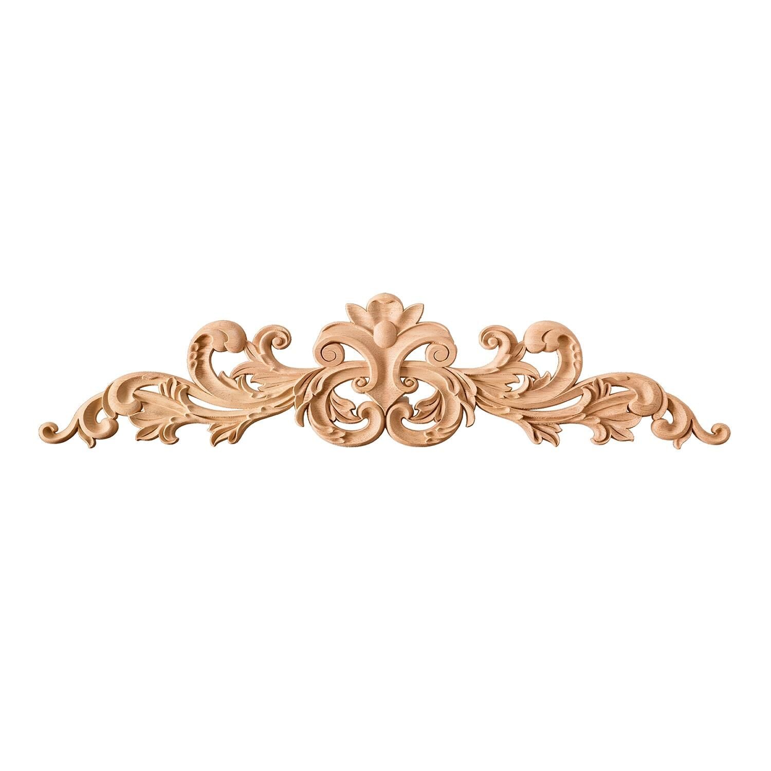 Taç Motif Aplik Oymalı Ahşap Boyanabilir Dekoratif Aksesuar 80x18x1,4 cm TAM08