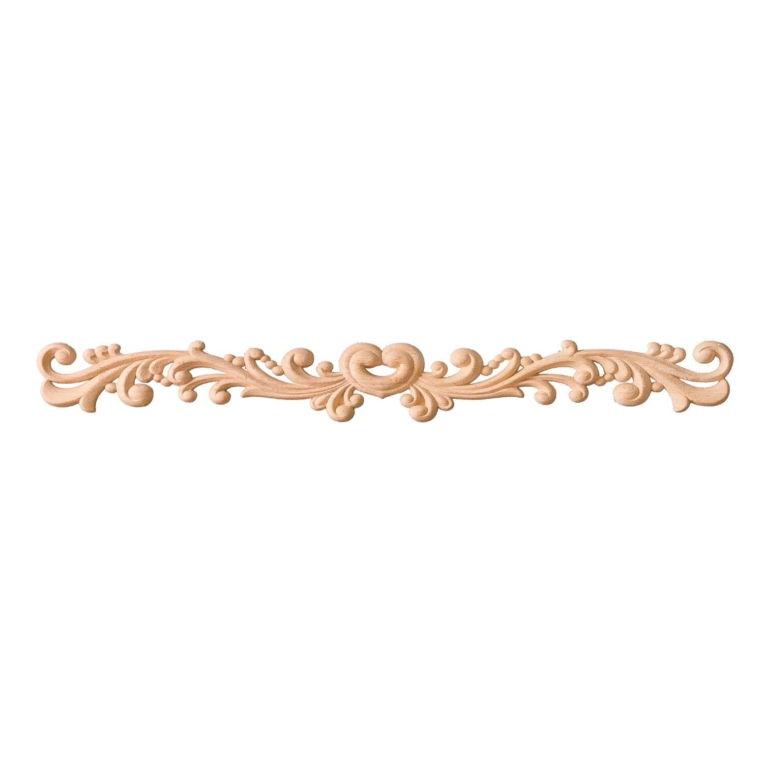 Taç Motif Aplik Oymalı Ahşap Boyanabilir Dekoratif Aksesuar 60x7x1,2 cm TAM16