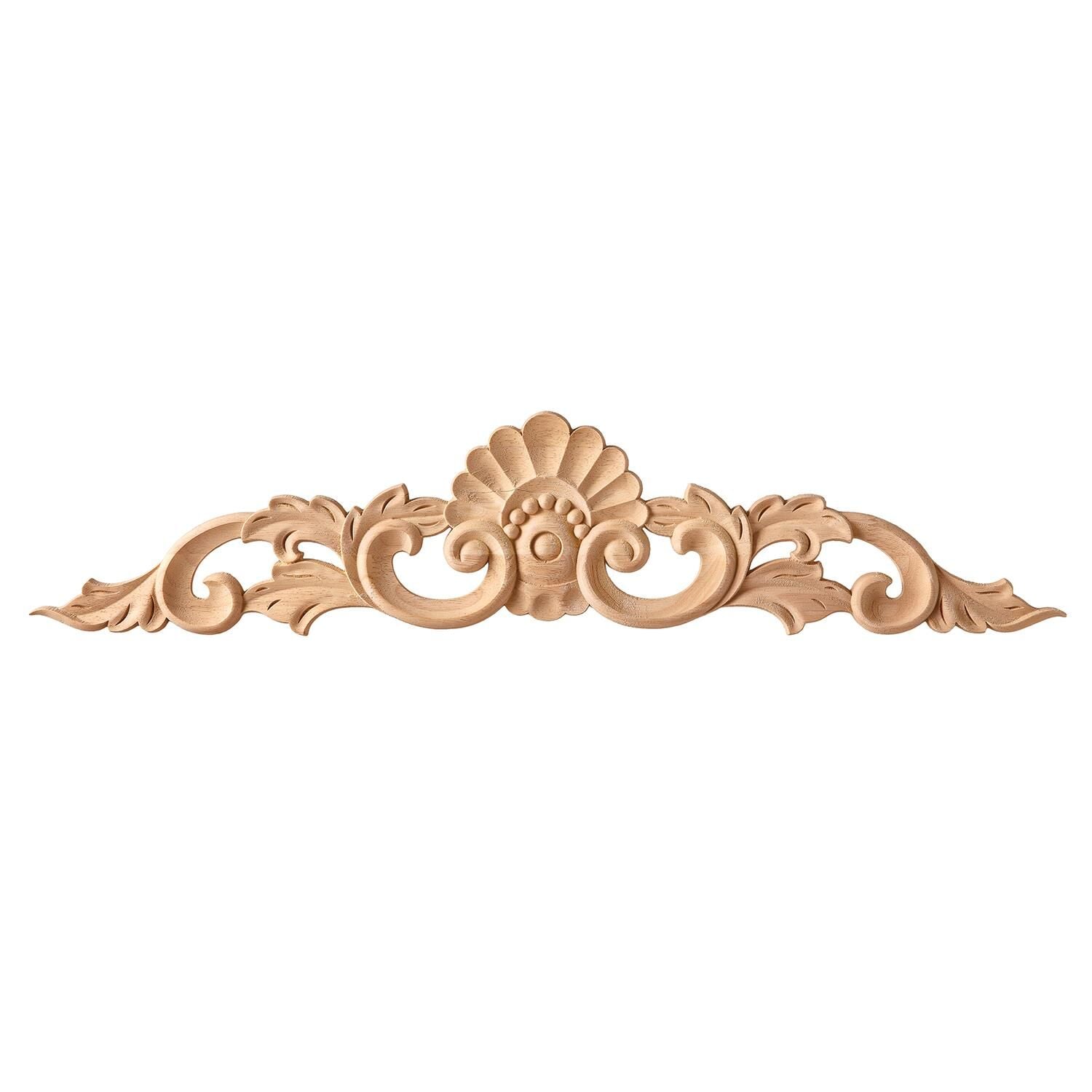 Taç Motif Aplik Oymalı Ahşap Boyanabilir Dekoratif Aksesuar 60x12x1,2 cm TAM34