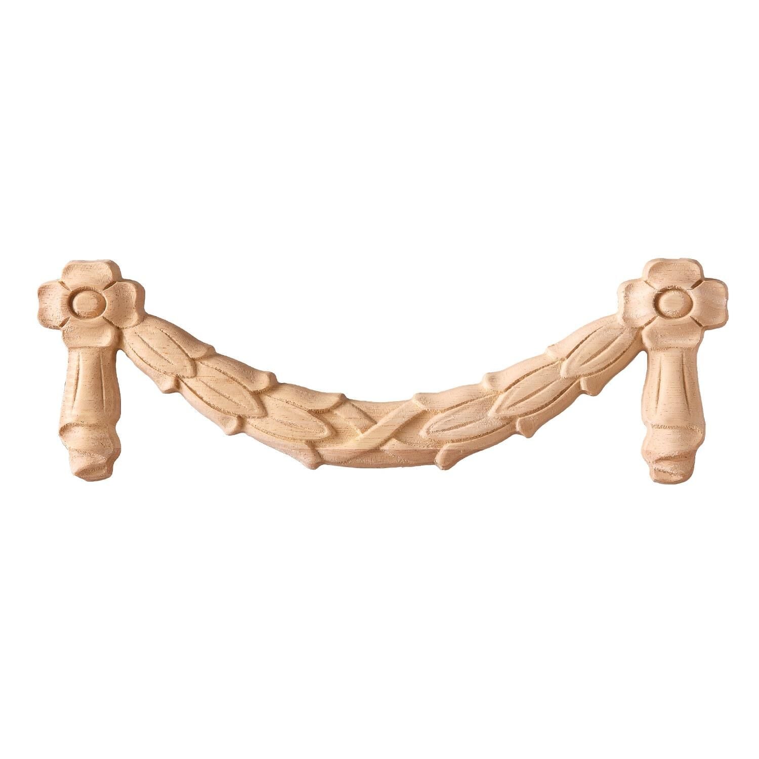 Taç Motif Aplik Oymalı Ahşap Boyanabilir Dekoratif Aksesuar 28x9x1,2 cm TAM36