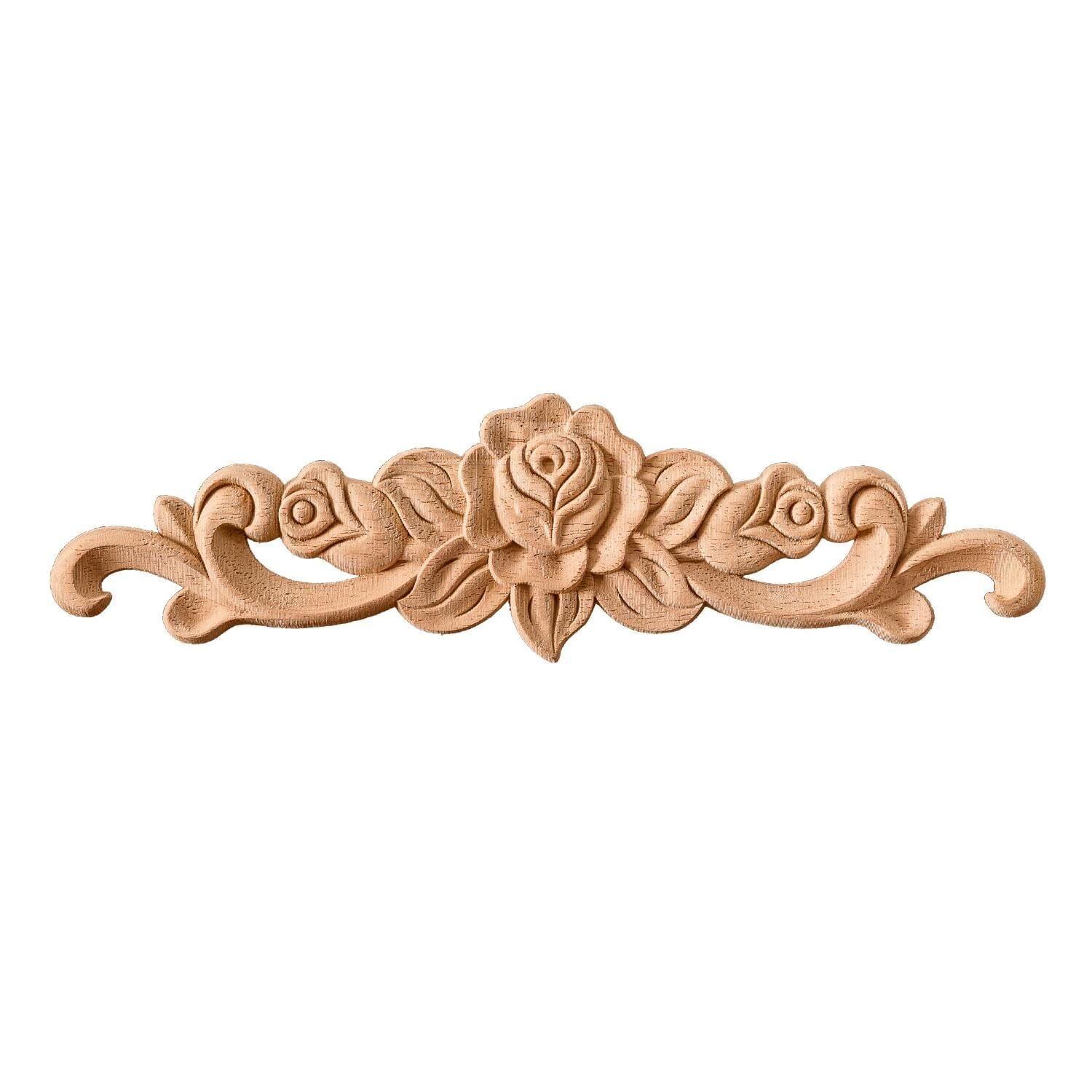 Taç Motif Aplik Oymalı Ahşap Boyanabilir Dekoratif Aksesuar 50x13x1,1 cm TAM42