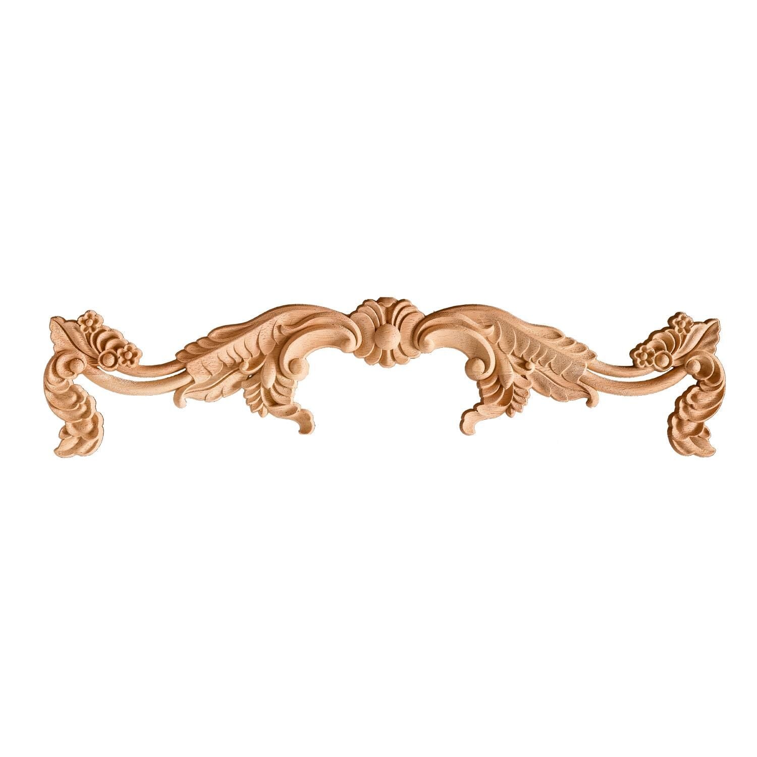 Taç Motif Aplik Oymalı Ahşap Boyanabilir Dekoratif Aksesuar 60x14x1,2 cm TAM44